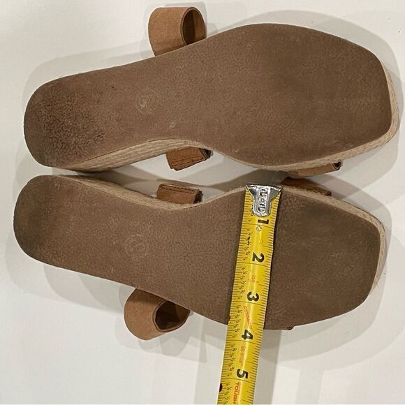 Suede Tan Brown Wedge Sandals, Treasure & Bond, Size 9 - Picture 8 of 9